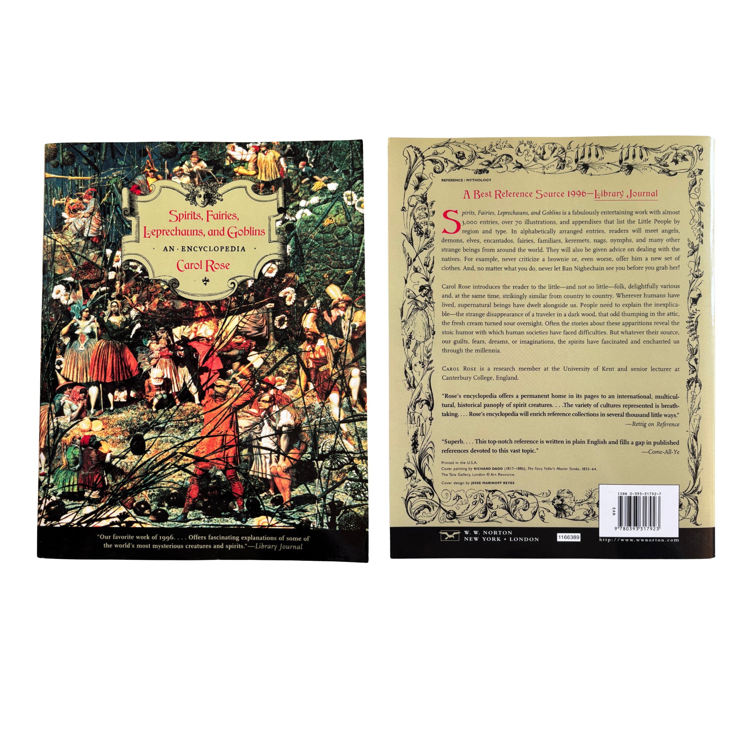 Spirits, Fairies, Leprechauns and Goblins, an Encyclopedia | Carol Rose | 1998 | Pre-Owned-Haus of Darkness, Haus of Light