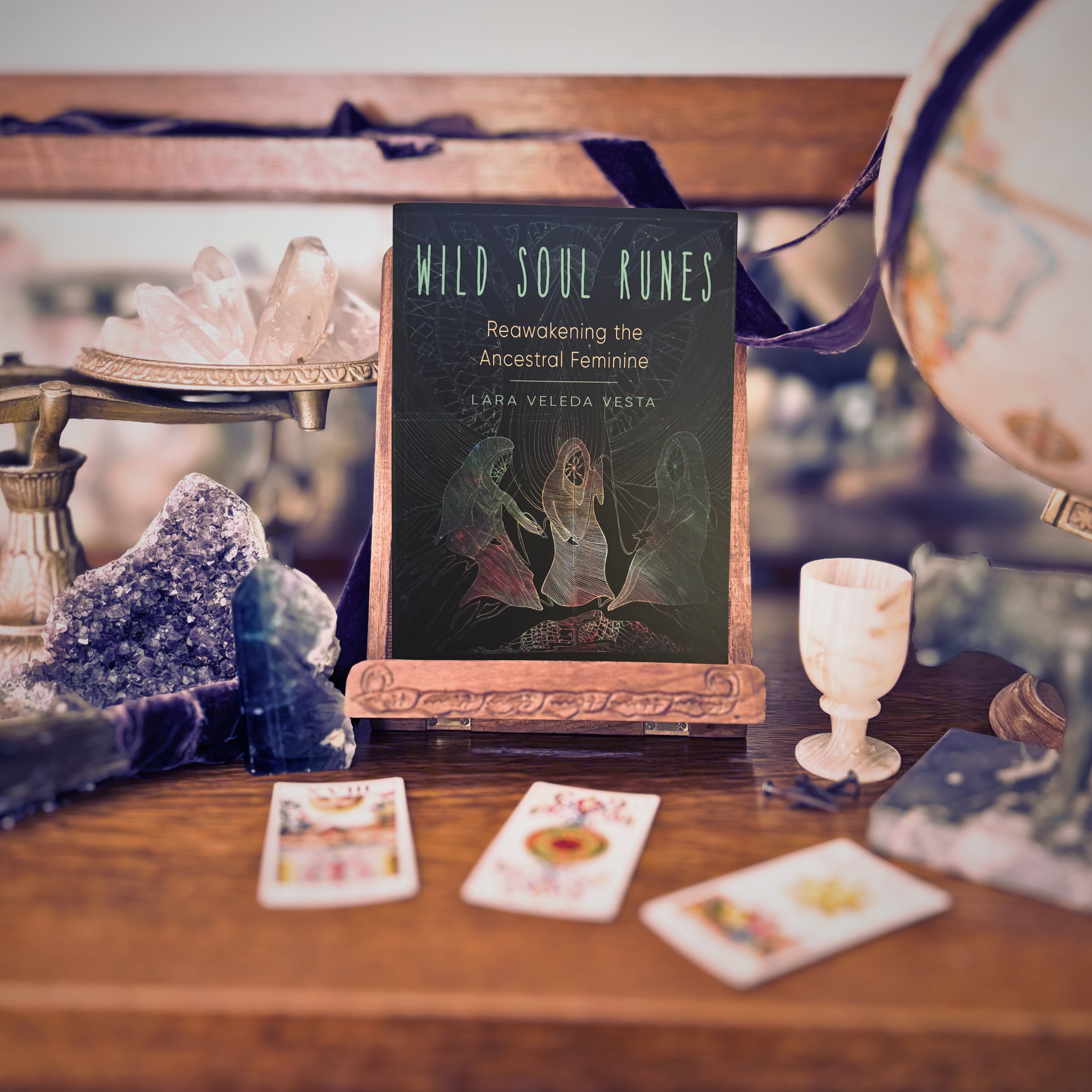 Wild Soul Runes: Reawakening the Ancestral Feminine | Lara Veleda Vesta | 2021 | Pre-Owned-Haus of Darkness, Haus of Light