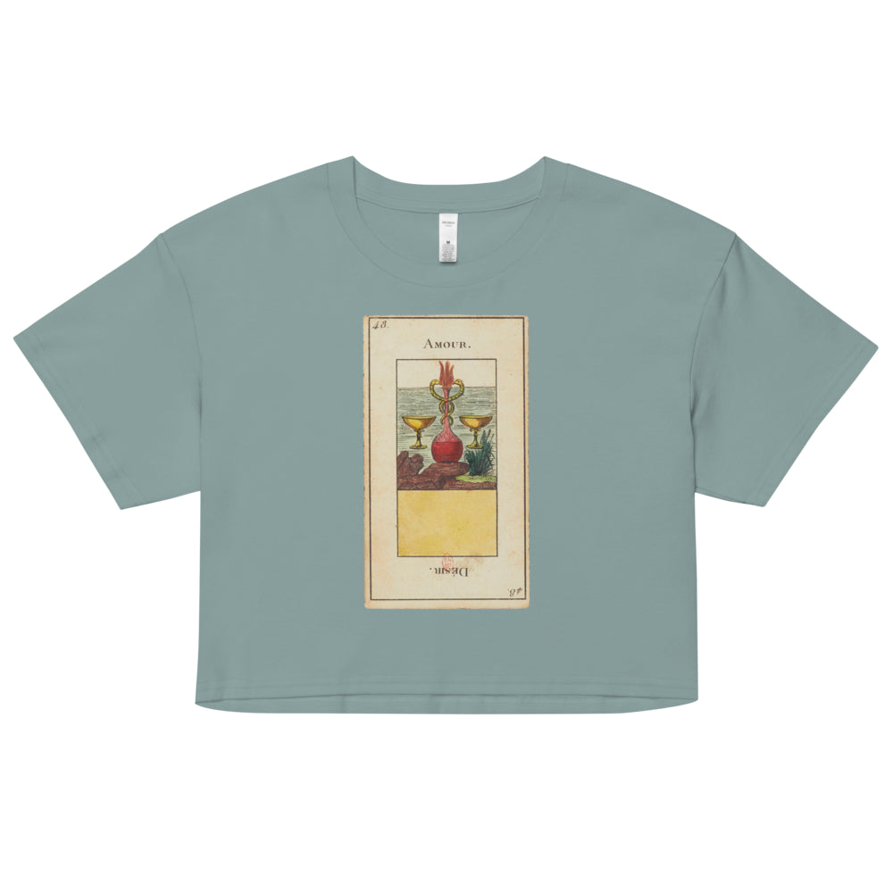 Vintage "Grand Etteilla" French Tarot "Love" | Crop Top-Haus of Darkness, Haus of Light