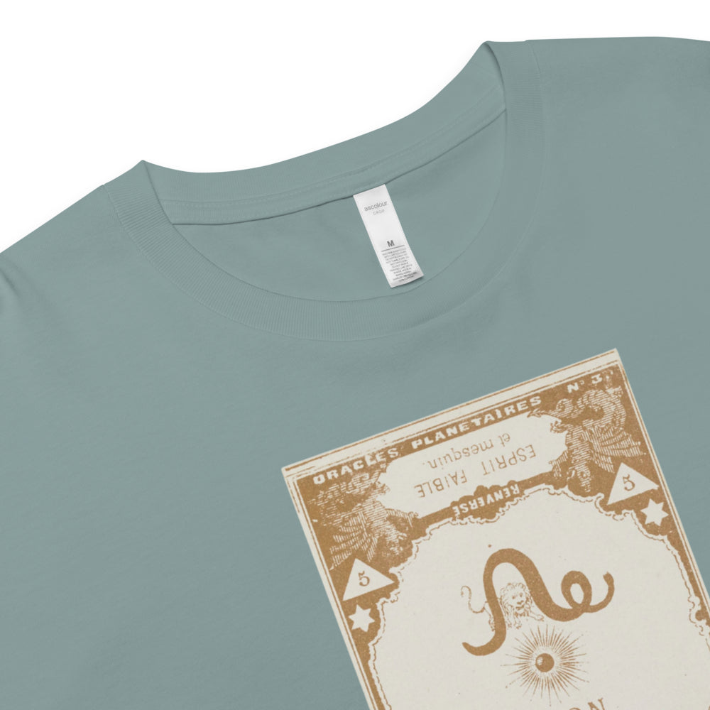 "Leo" Vintage French Astrology Oracle | Crop Top-Haus of Darkness, Haus of Light