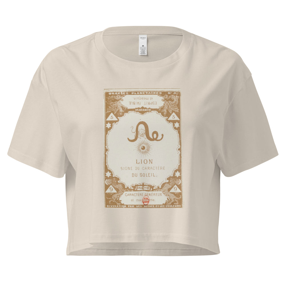 "Leo" Vintage French Astrology Oracle | Crop Top-Haus of Darkness, Haus of Light