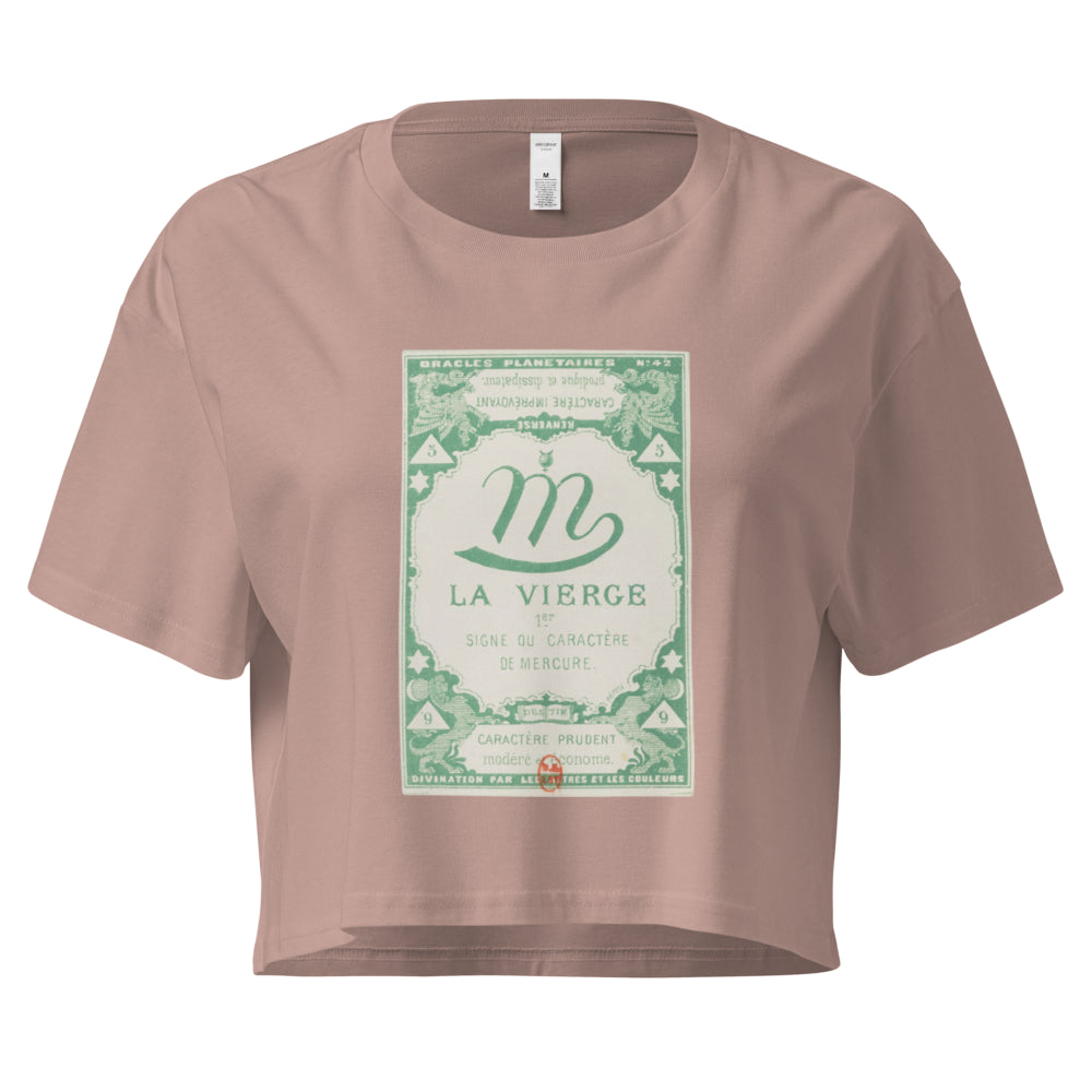 "Virgo" Vintage French Astrology Oracle | Crop Top-Haus of Darkness, Haus of Light