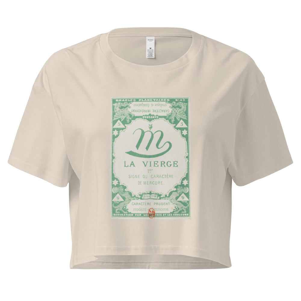 "Virgo" Vintage French Astrology Oracle | Crop Top-Haus of Darkness, Haus of Light