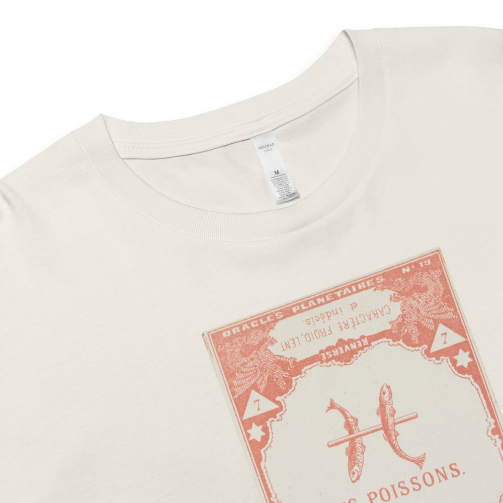 "Pisces" Vintage French Astrology Oracle | Crop Top-Haus of Darkness, Haus of Light