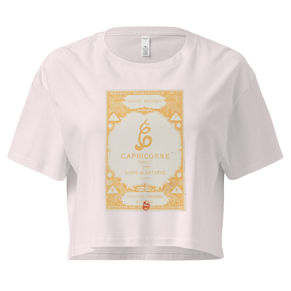 "Capricorn" Vintage French Astrology Oracle | Crop Top-Haus of Darkness, Haus of Light