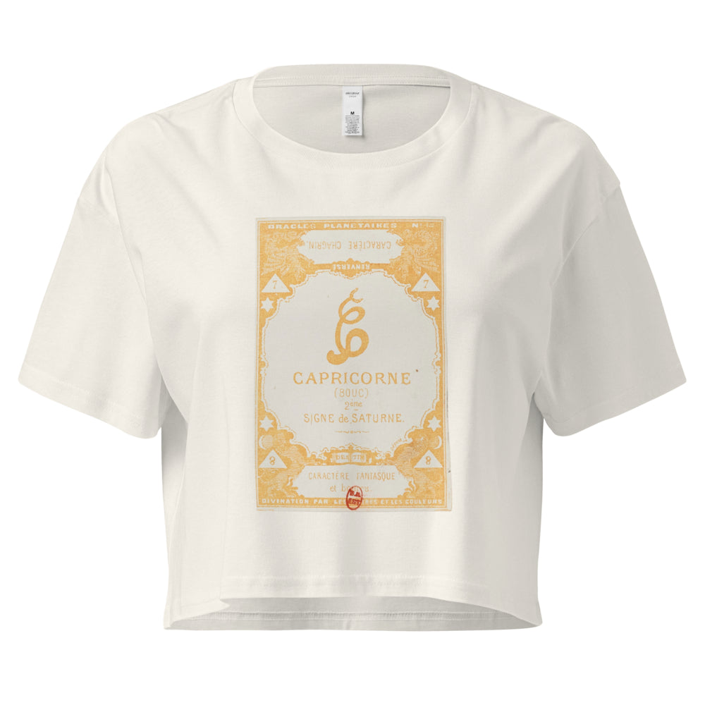 "Capricorn" Vintage French Astrology Oracle | Crop Top-Haus of Darkness, Haus of Light