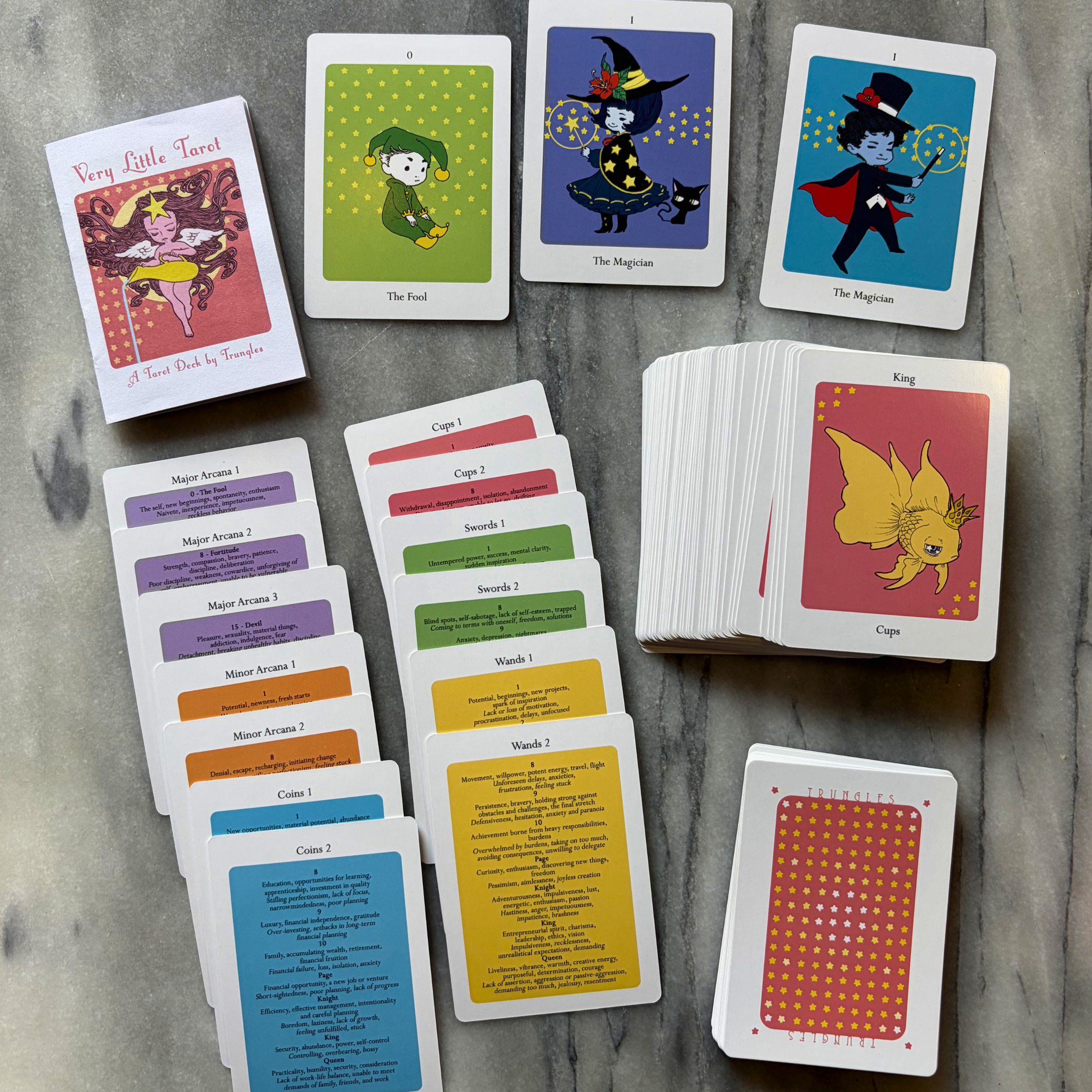 Very Little Tarot | Trungles | 2021 | Complete 80-Card Deck with Guidebook | Pre-Owned