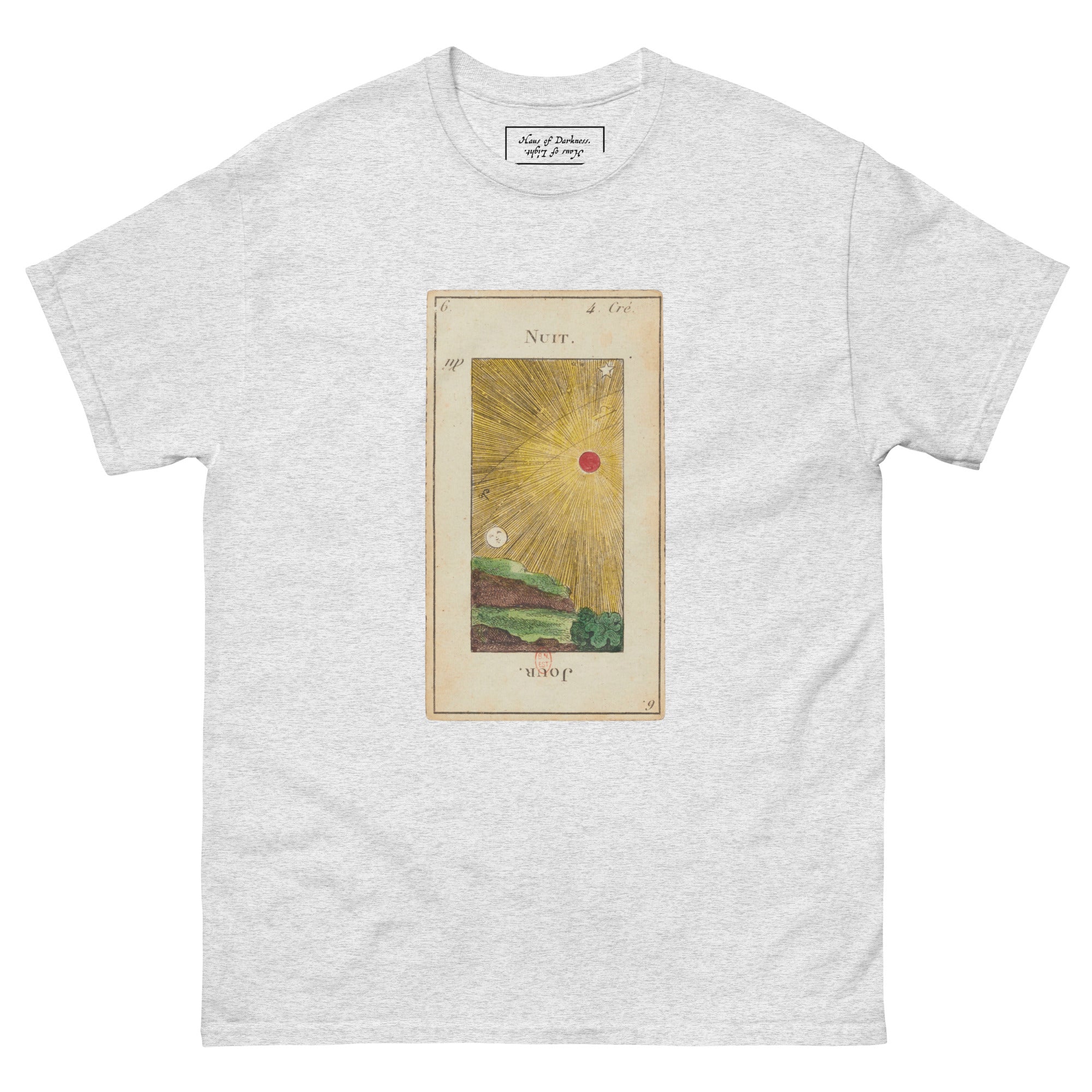 Vintage "Grand Etteilla" French Tarot "Day & Night" | Unisex Classic Tee-Haus of Darkness, Haus of Light