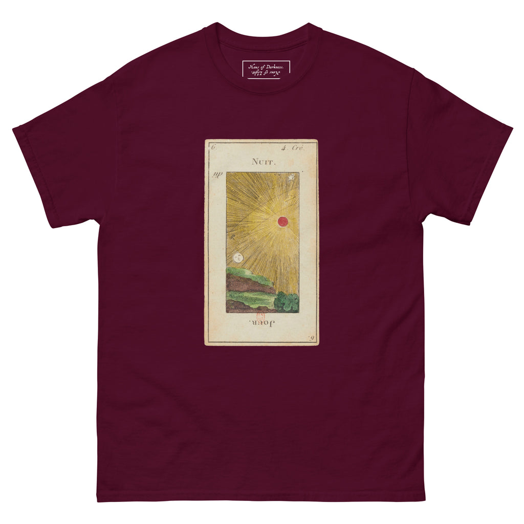 Vintage "Grand Etteilla" French Tarot "Day & Night" | Unisex Classic Tee-Haus of Darkness, Haus of Light