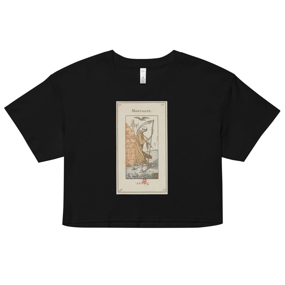 Vintage "Grand Etteilla" French Tarot "Death" | Crop Top-Haus of Darkness, Haus of Light