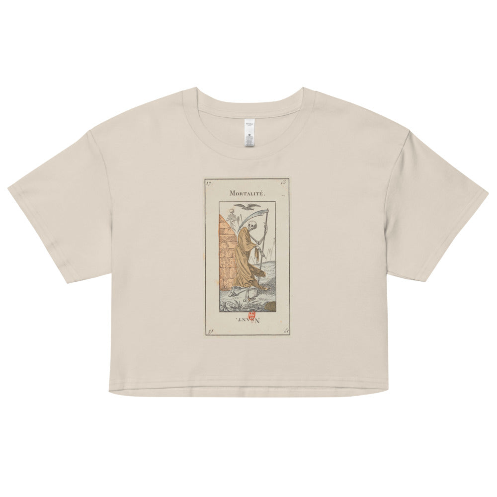 Vintage "Grand Etteilla" French Tarot "Death" | Crop Top-Haus of Darkness, Haus of Light