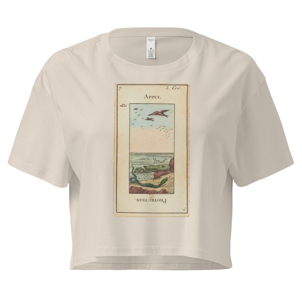 Vintage "Grand Etteilla" French Tarot "Protection" | Crop Top-Haus of Darkness, Haus of Light