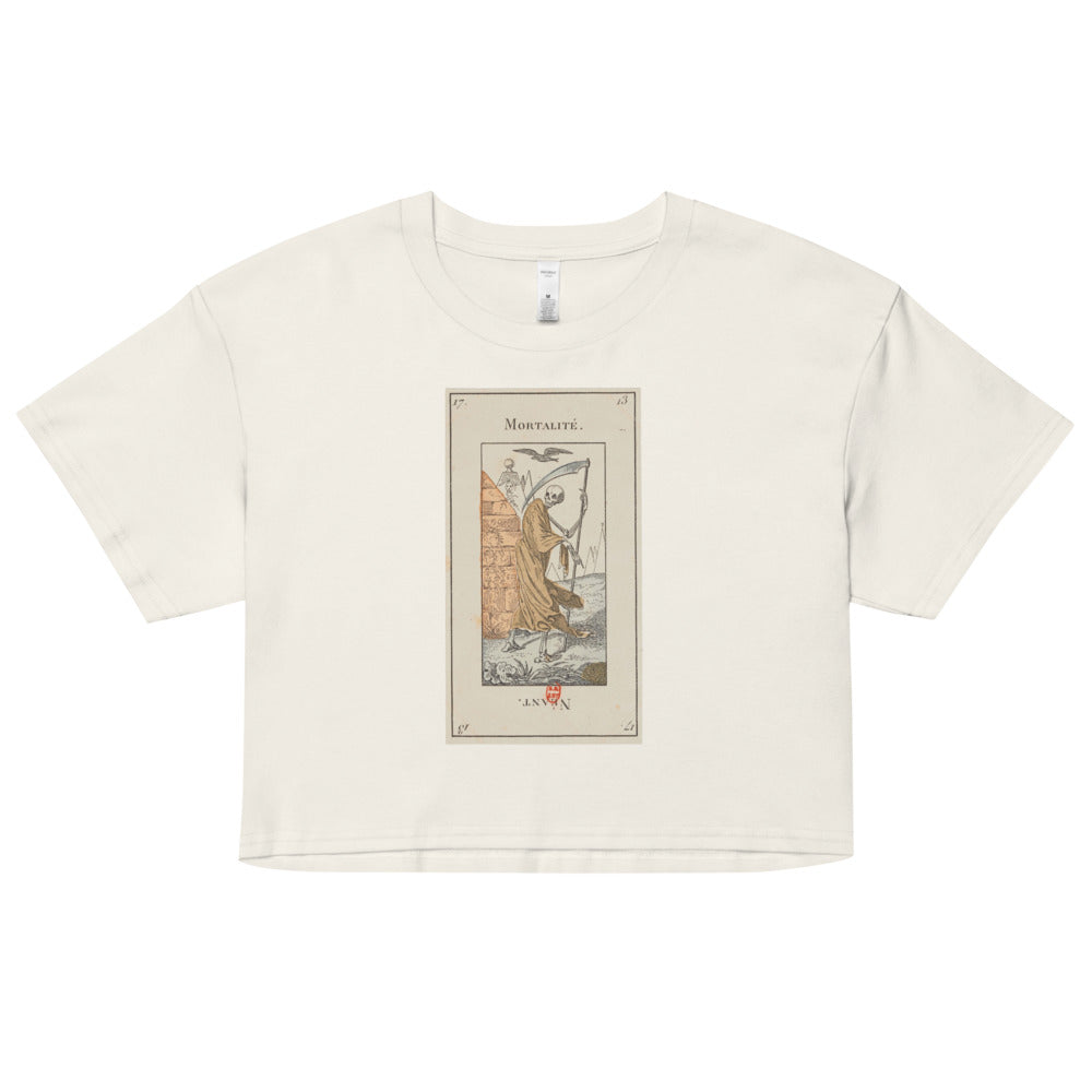 Vintage "Grand Etteilla" French Tarot "Death" | Crop Top-Haus of Darkness, Haus of Light