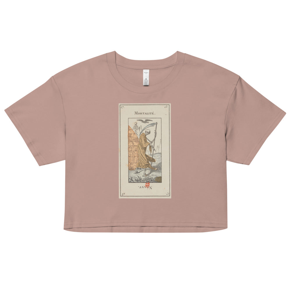 Vintage "Grand Etteilla" French Tarot "Death" | Crop Top-Haus of Darkness, Haus of Light