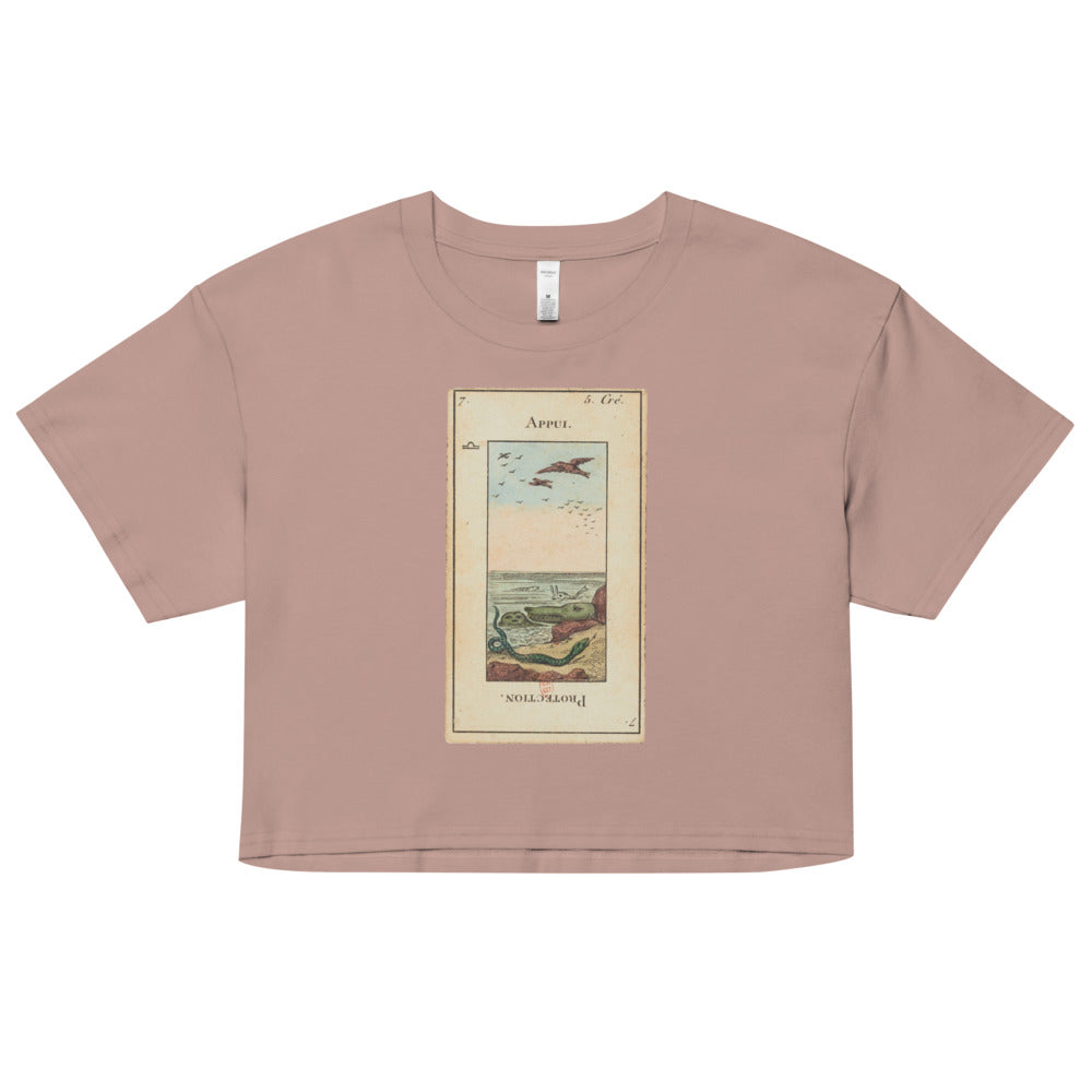 Vintage "Grand Etteilla" French Tarot "Protection" | Crop Top-Haus of Darkness, Haus of Light