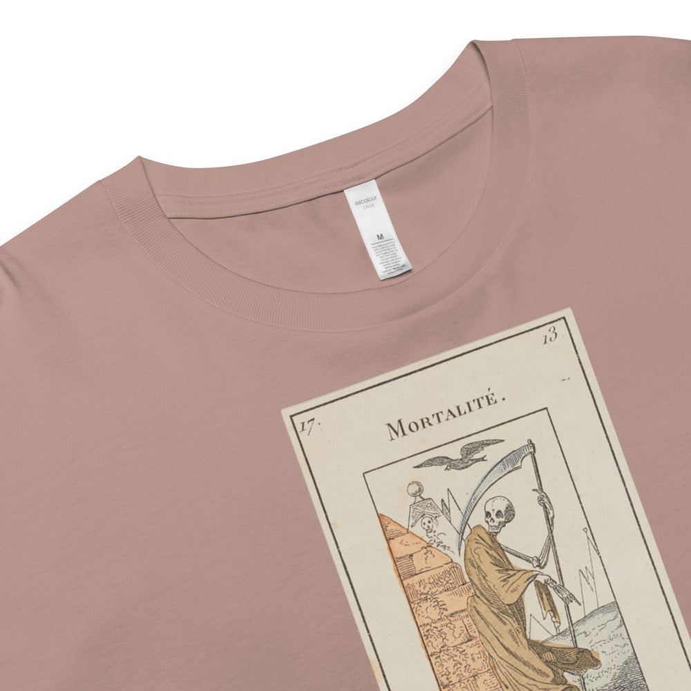 Vintage "Grand Etteilla" French Tarot "Death" | Crop Top-Haus of Darkness, Haus of Light