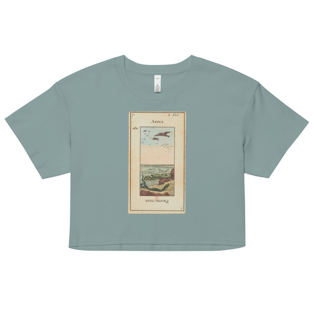 Vintage "Grand Etteilla" French Tarot "Protection" | Crop Top-Haus of Darkness, Haus of Light