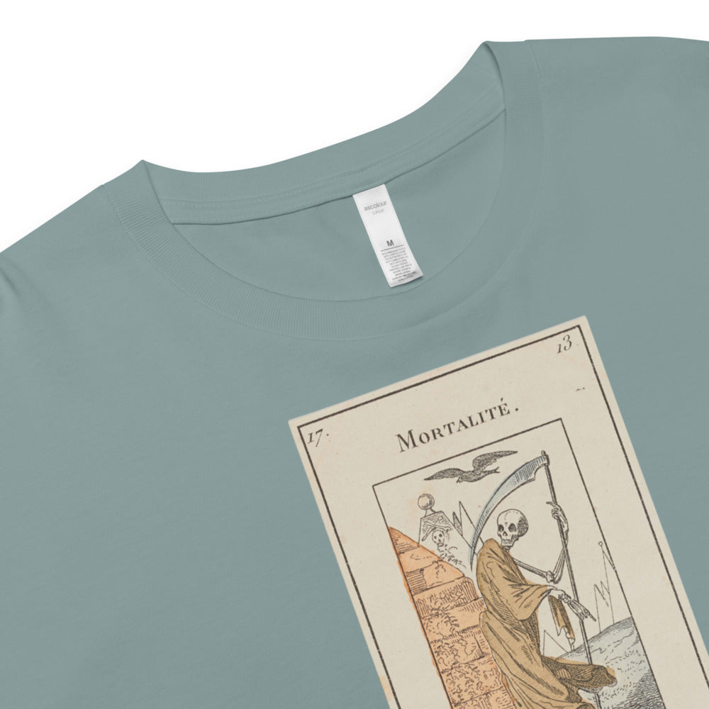 Vintage "Grand Etteilla" French Tarot "Death" | Crop Top-Haus of Darkness, Haus of Light