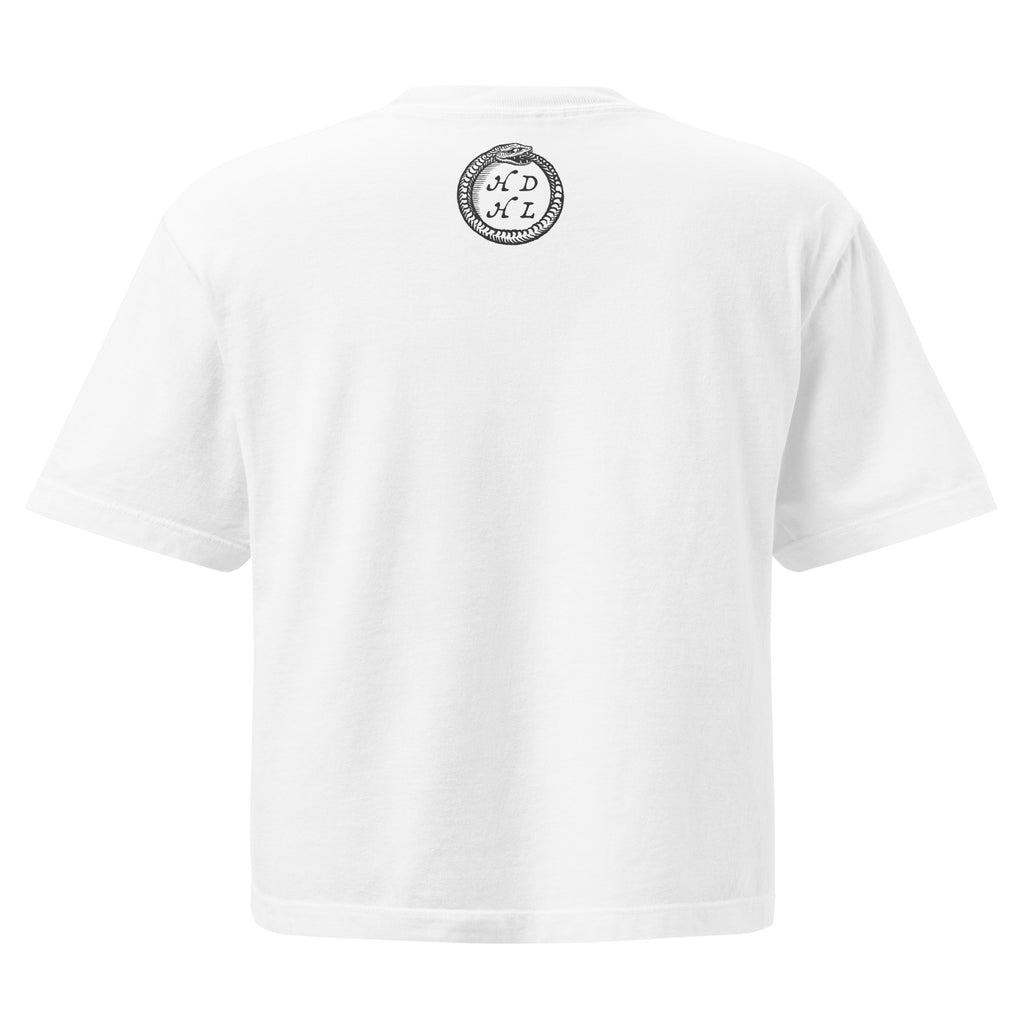 "Cancer" Vintage French Astrology Oracle | Women's Boxy Tee-Haus of Darkness, Haus of Light